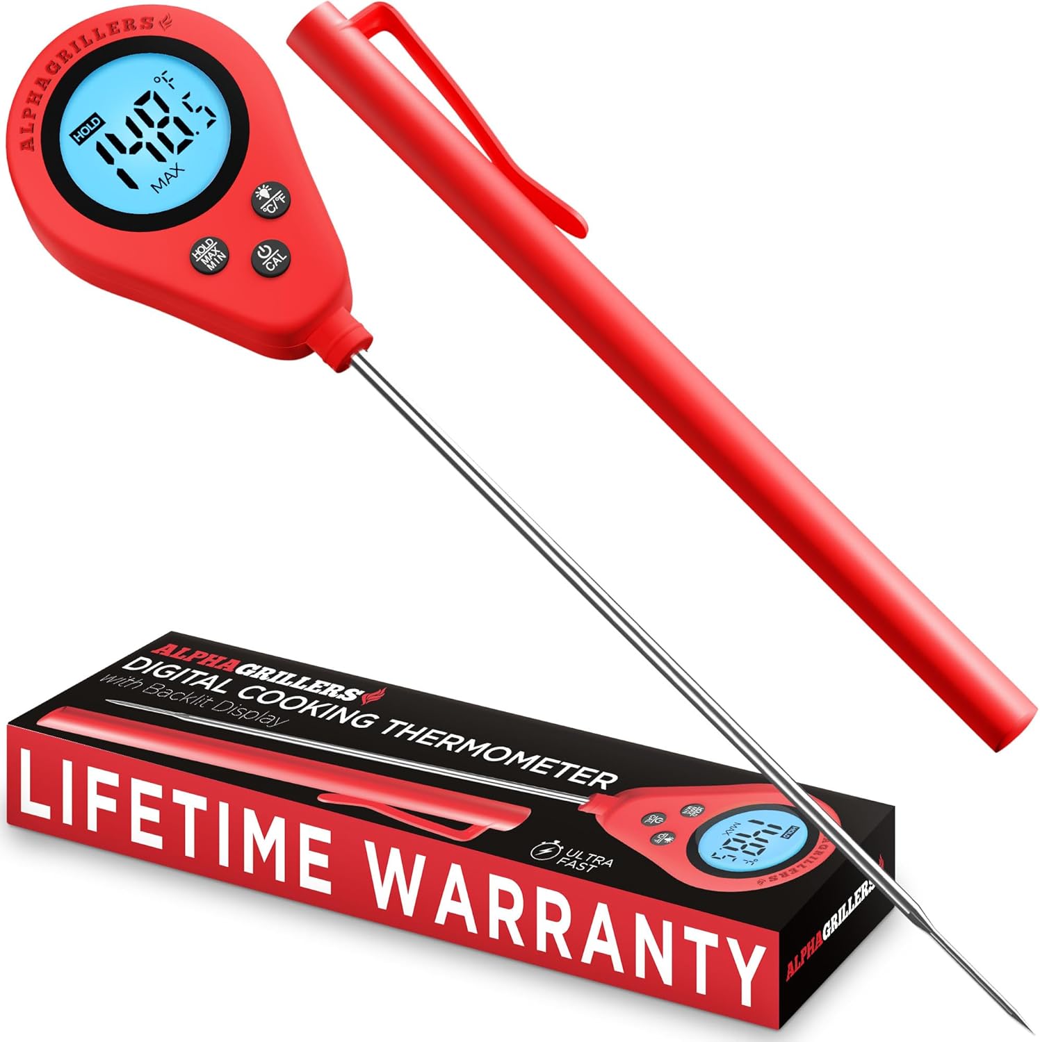 Alpha Grillers Instant Read Meat Thermometer video