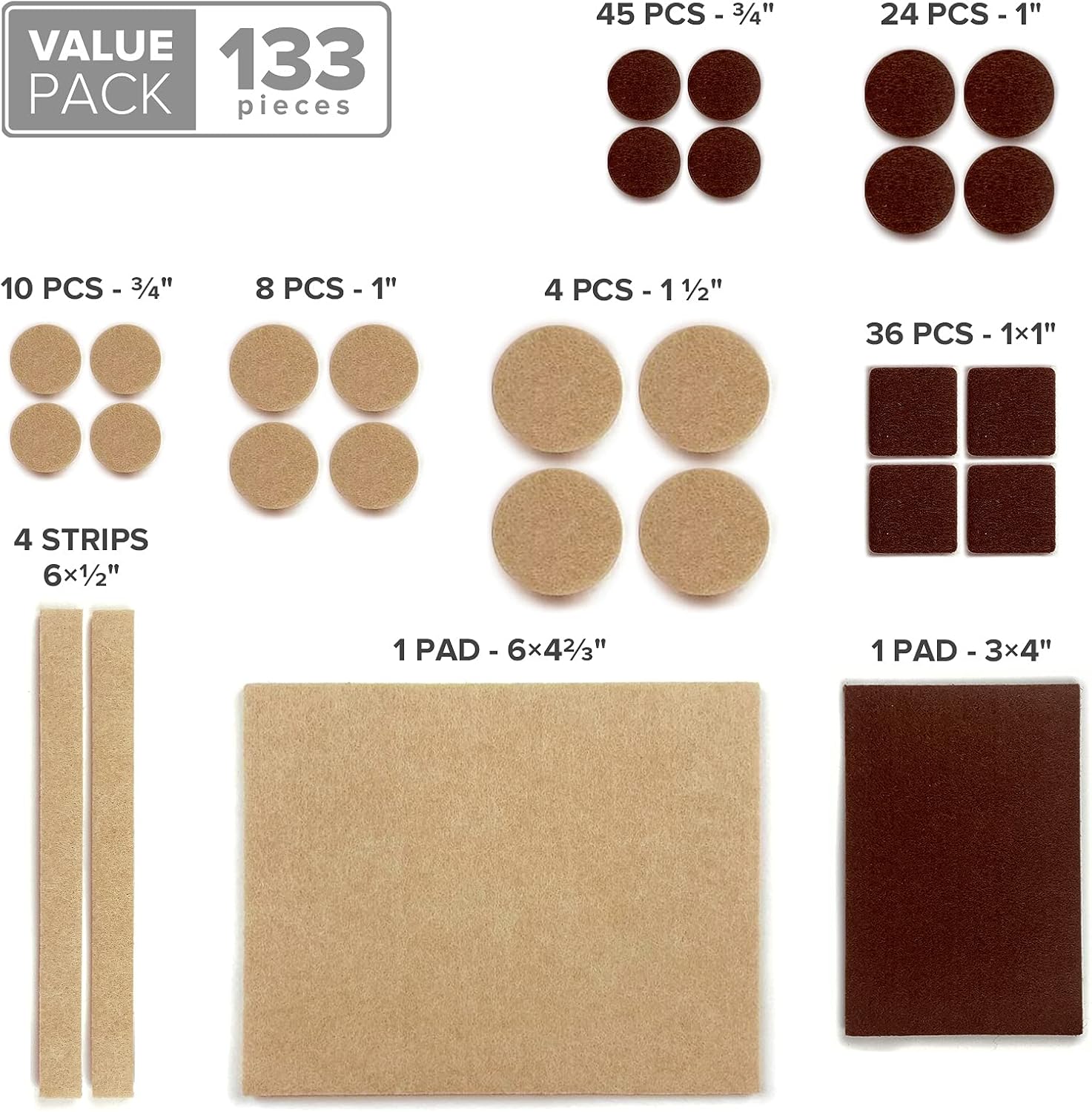 X-PROTECTOR Felt Furniture Pads photo 5