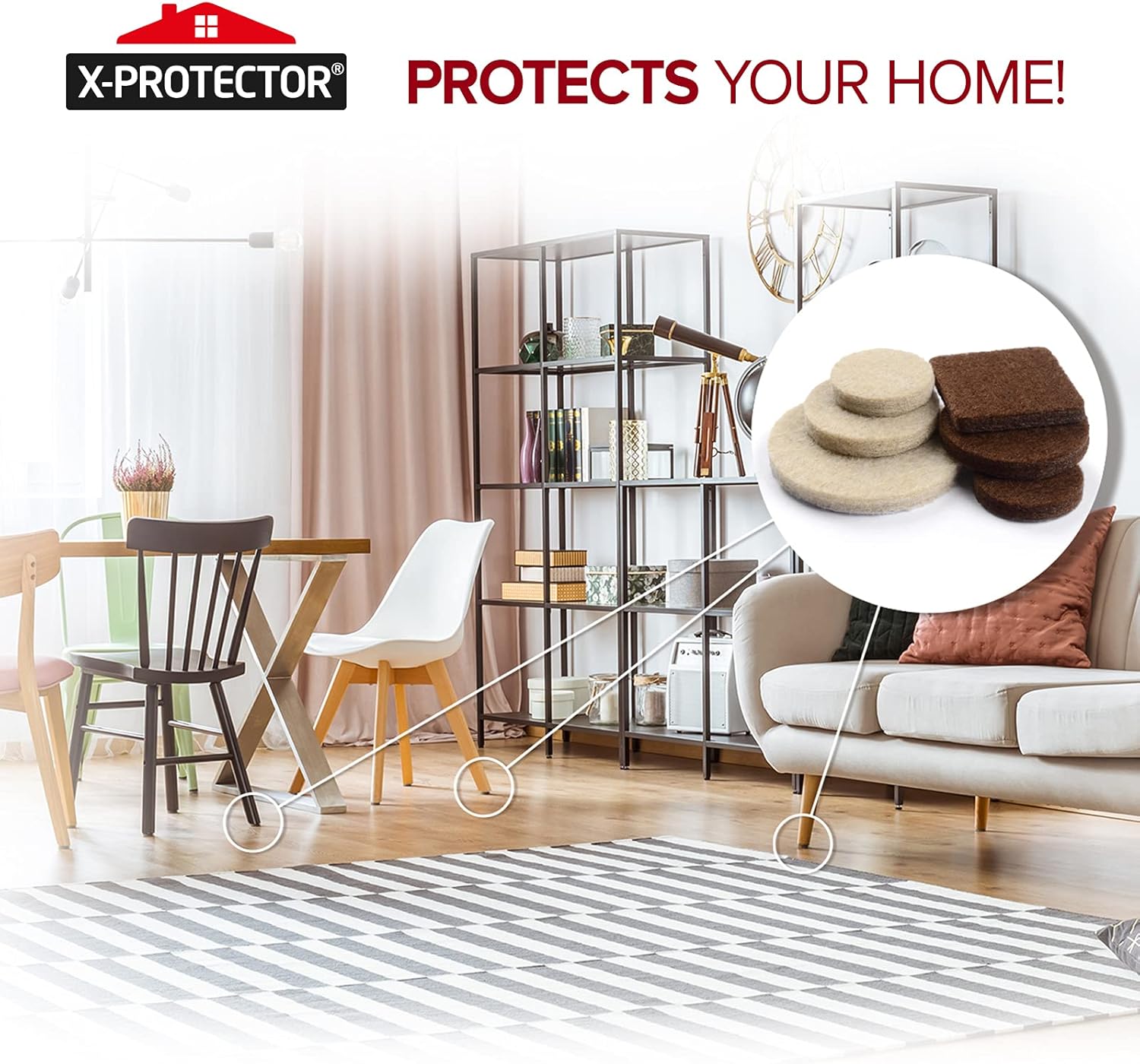 X-PROTECTOR Felt Furniture Pads photo 6
