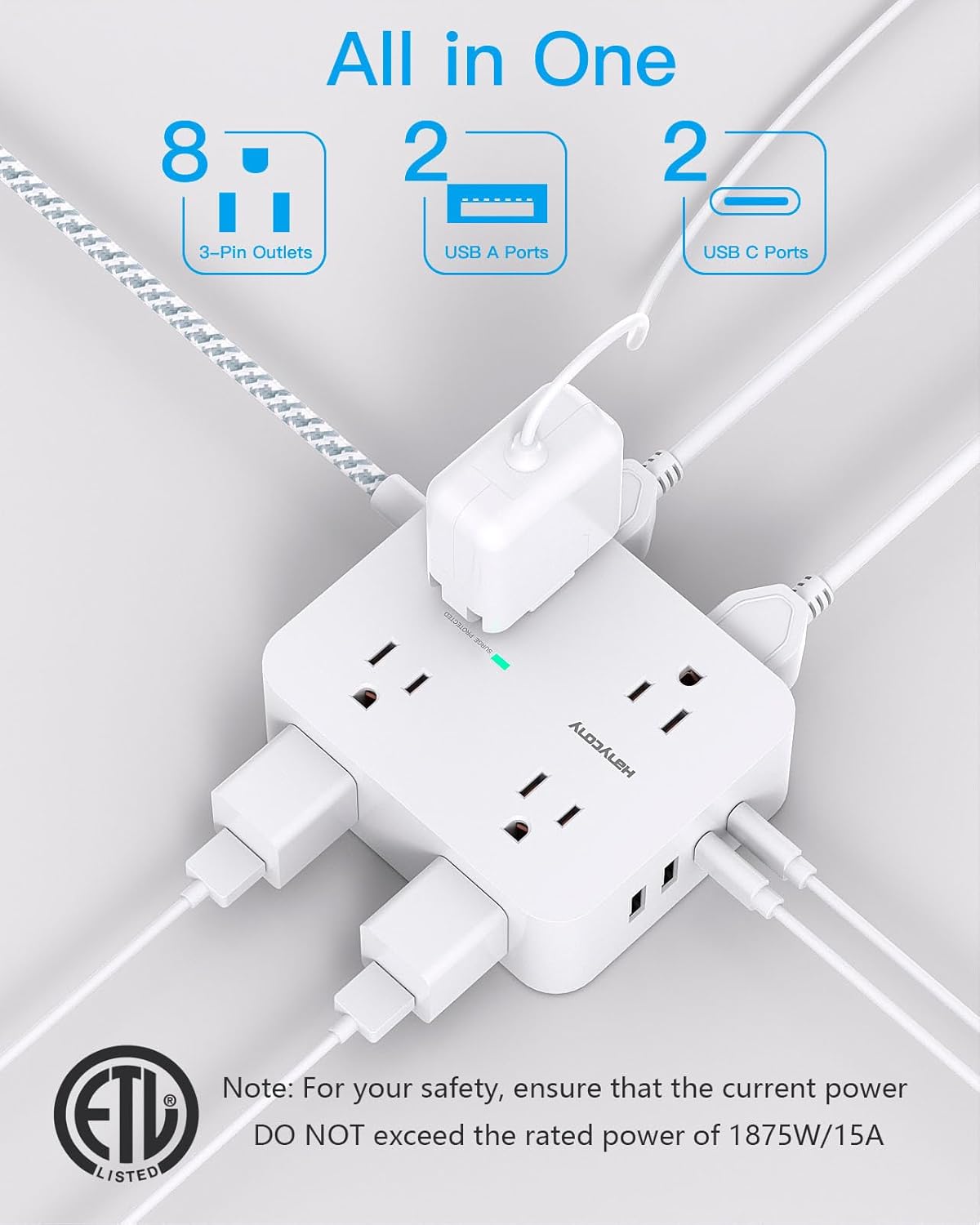 HANYCONY Power Strip photo 2