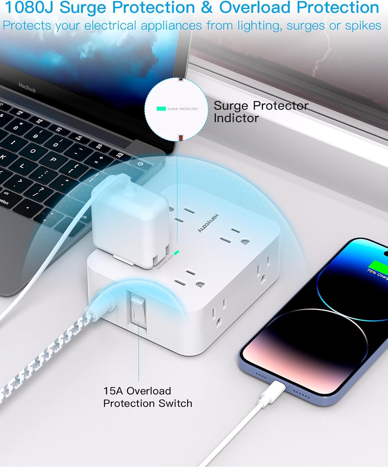HANYCONY Power Strip photo 3